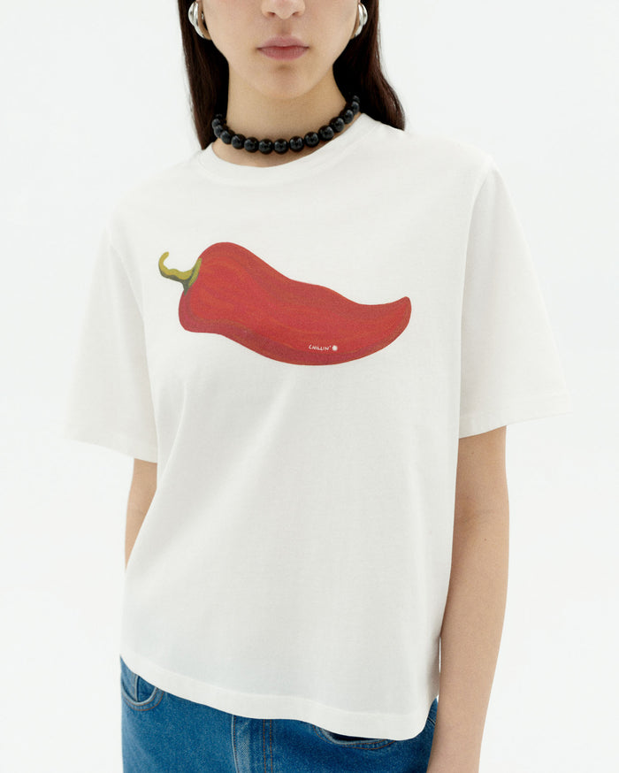 Thinking Mu Camiseta Blanca Chilli Lucia