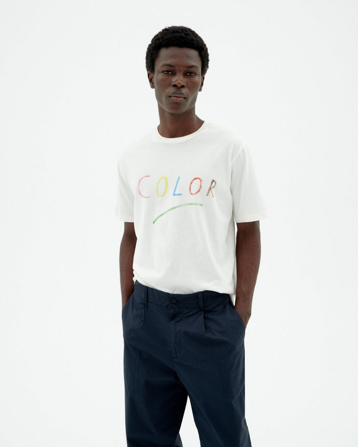 thinking mu Camiseta blanca colors Zach