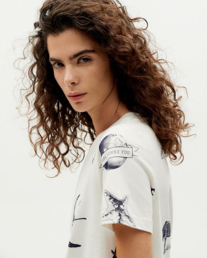 Thinking Mu Camiseta Blanca Mama Ida