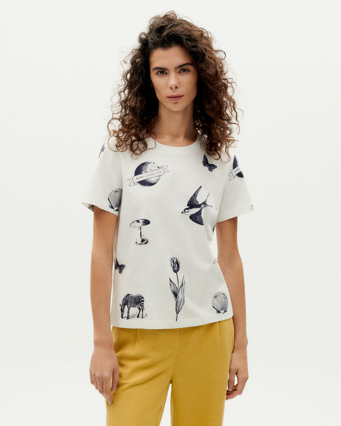 Thinking Mu Camiseta Blanca Mama Ida