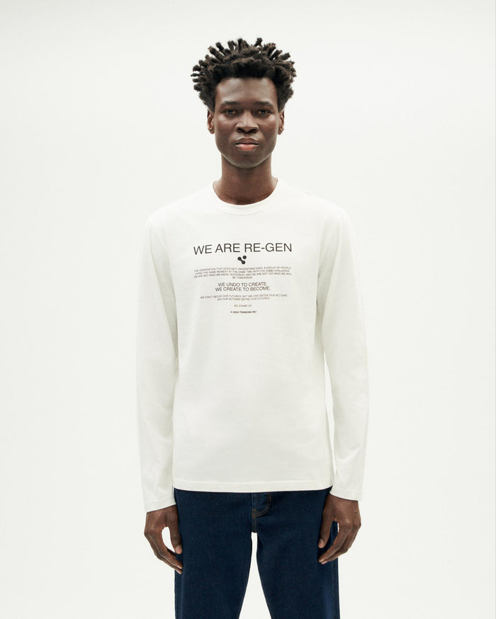 Thinking Mu Camiseta Blanca Manifiesto Emilio