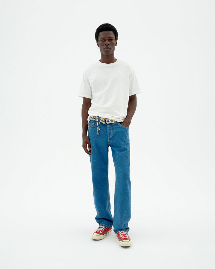 Thinking Mu Camiseta Blanca Pocket Zach