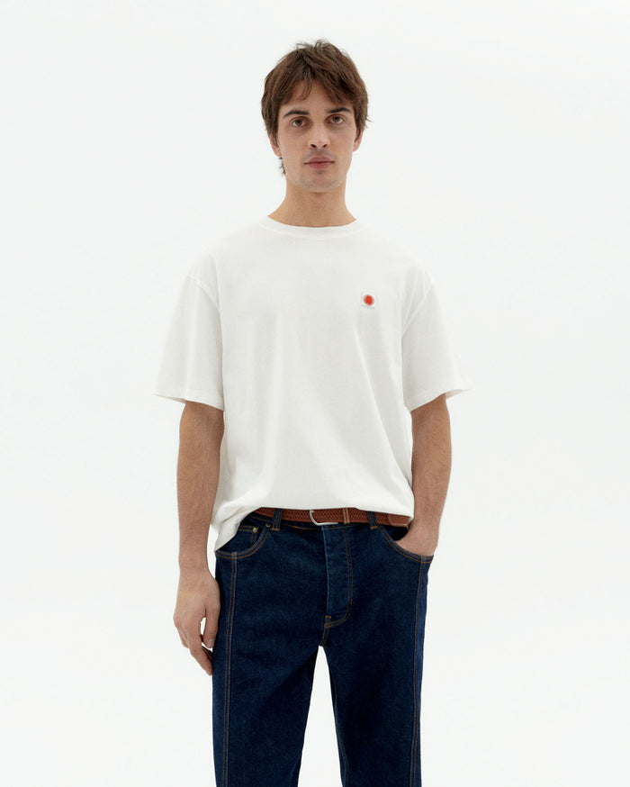 Thinking Mu Camiseta Blanca Sol Contrast Aaron