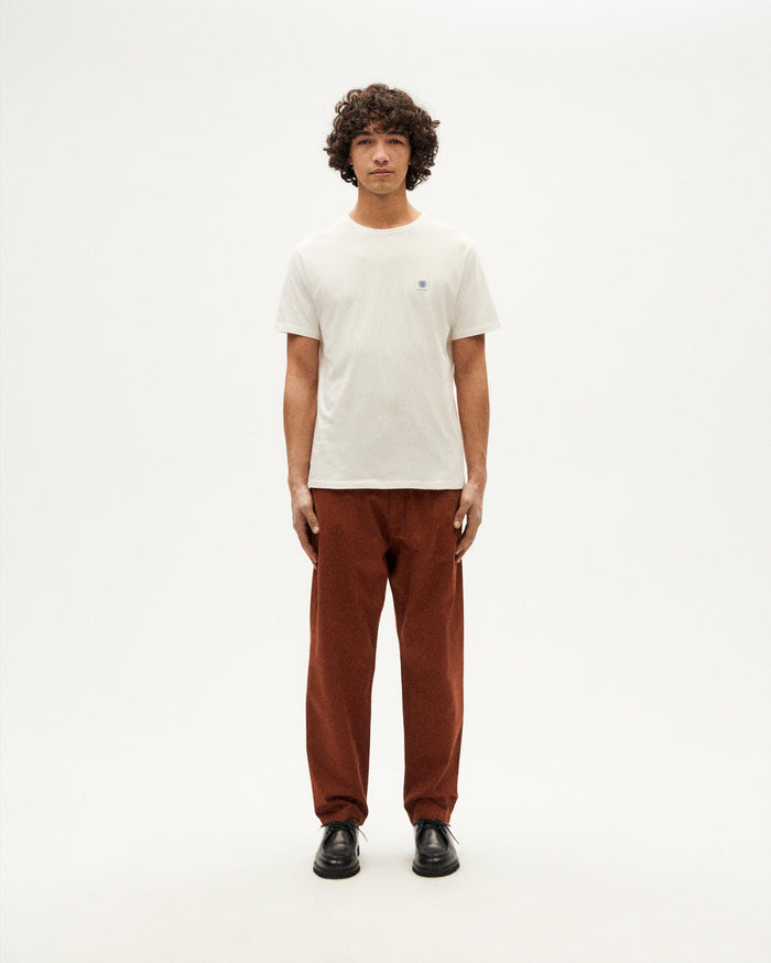 Thinking Mu Camiseta Blanca Sol Espalda Indigo