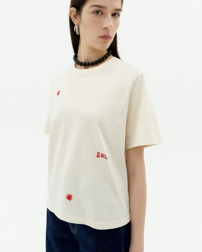 Thinking Mu Camiseta Blanca Solsol Lucia