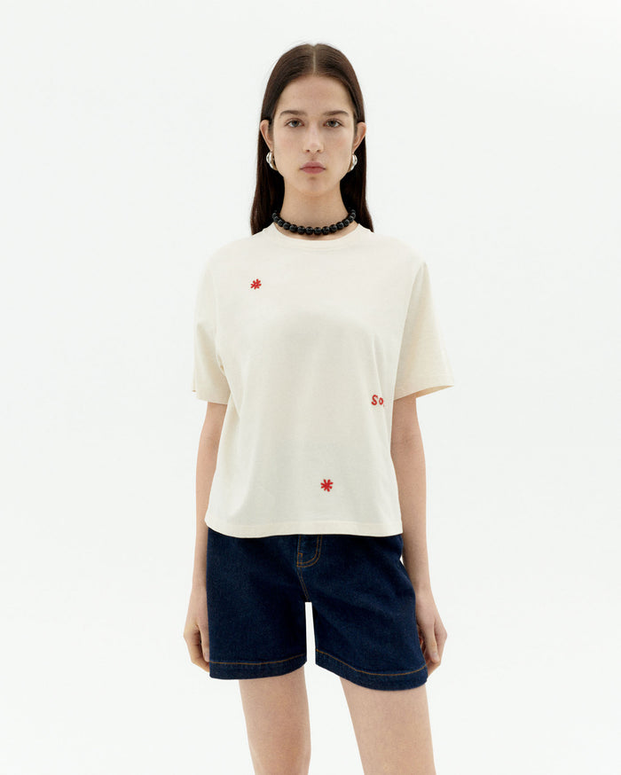 thinking mu Camiseta blanca solsol Lucia