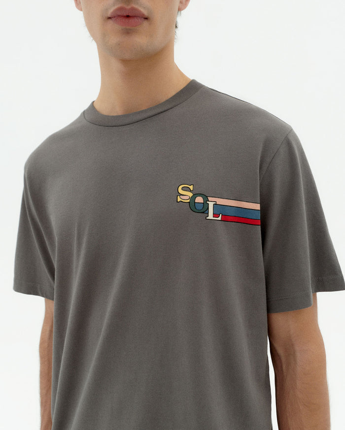 Thinking Mu Camiseta Gris Sol Colors Zach