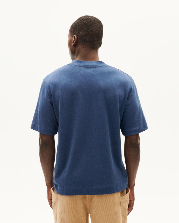 Thinking Mu Camiseta Gruesa Azul Hemp Roy