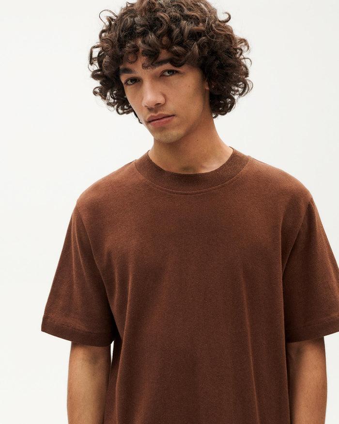 Thinking Mu Camiseta Gruesa Marrón Hemp Roy