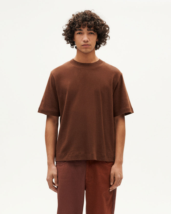 thinking mu Camiseta gruesa marrón hemp Roy