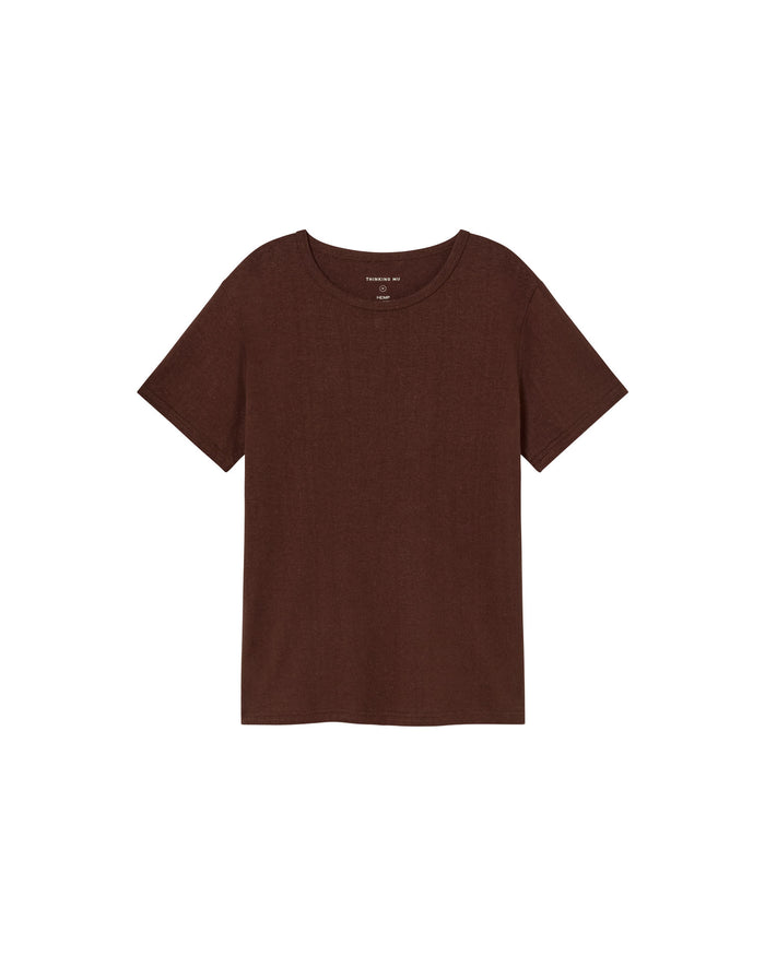 Thinking Mu Camiseta Gruesa Marrón Hemp