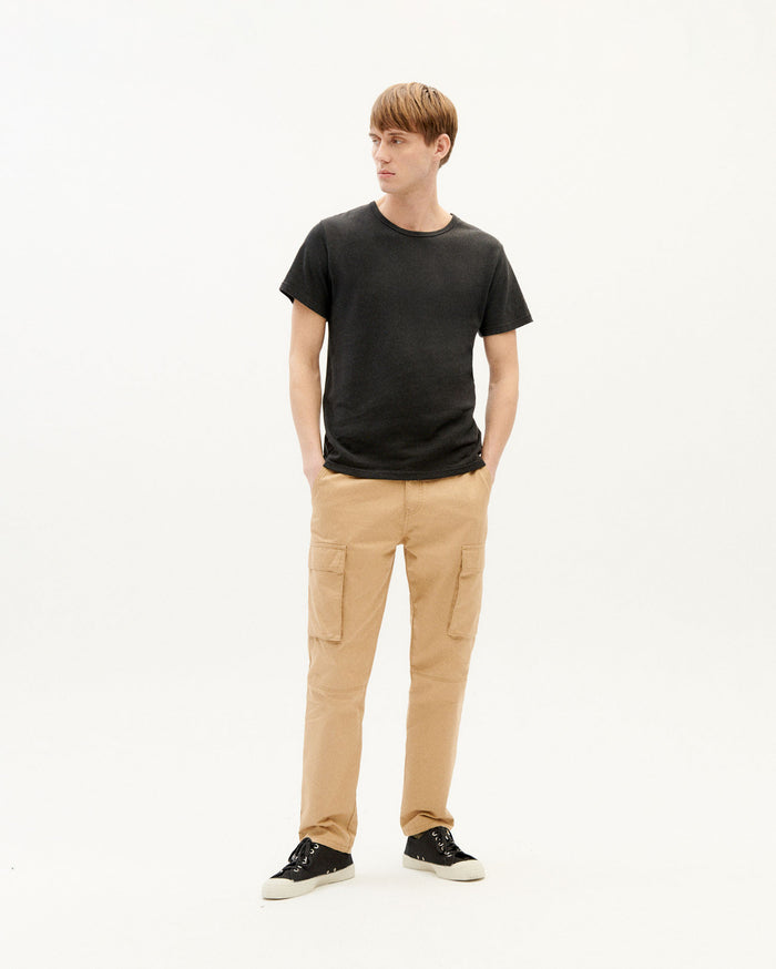 Thinking Mu Camiseta Gruesa Negra Hemp