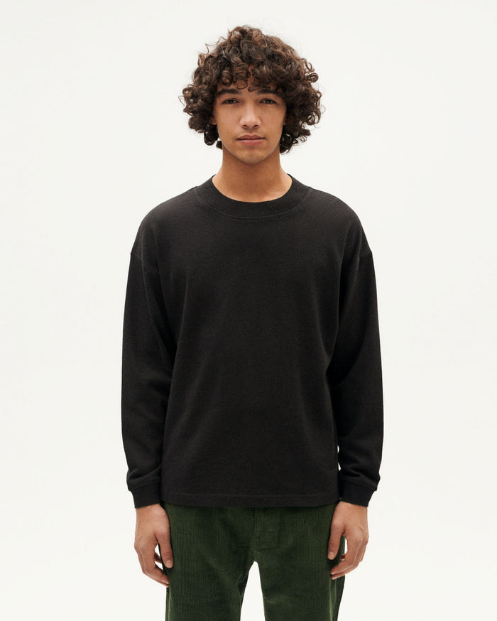 thinking mu Camiseta gruesa negra hemp Doug