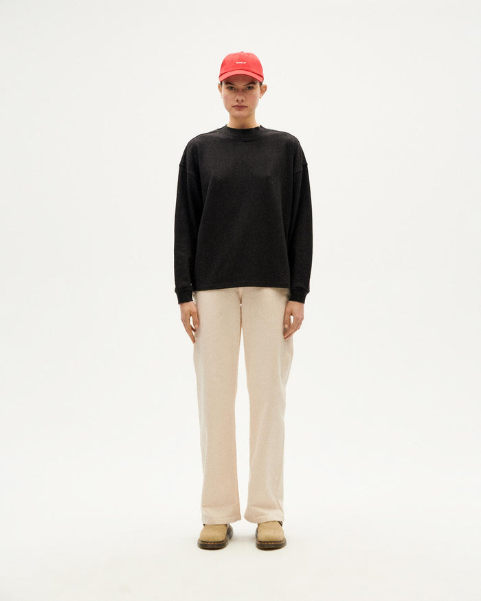 Thinking Mu Camiseta Gruesa Negra Hemp Freire