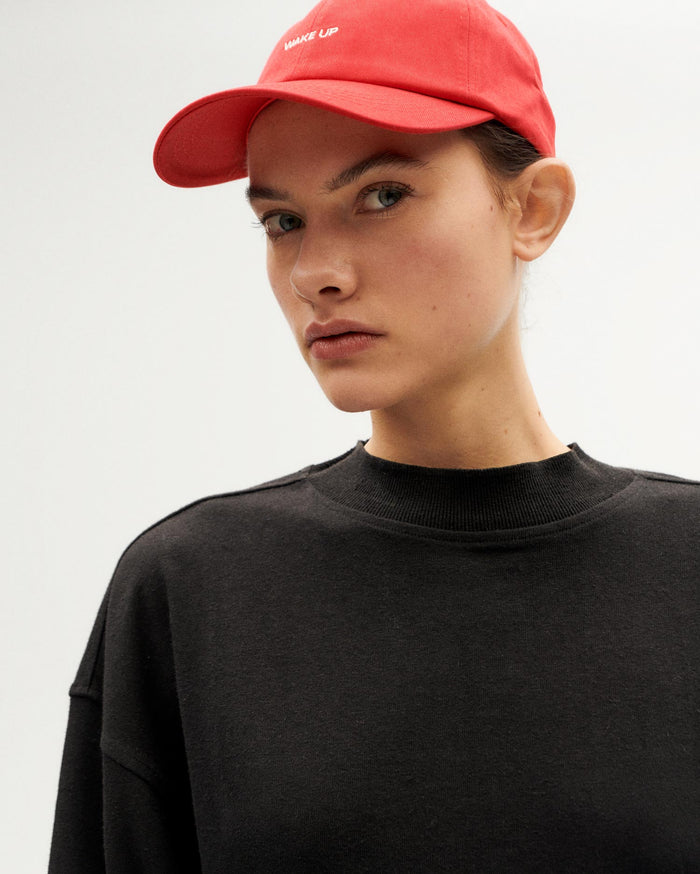 Thinking Mu Camiseta Gruesa Negra Hemp Freire