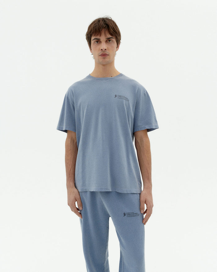 thinking mu Camiseta Indigo tinte natural unisex