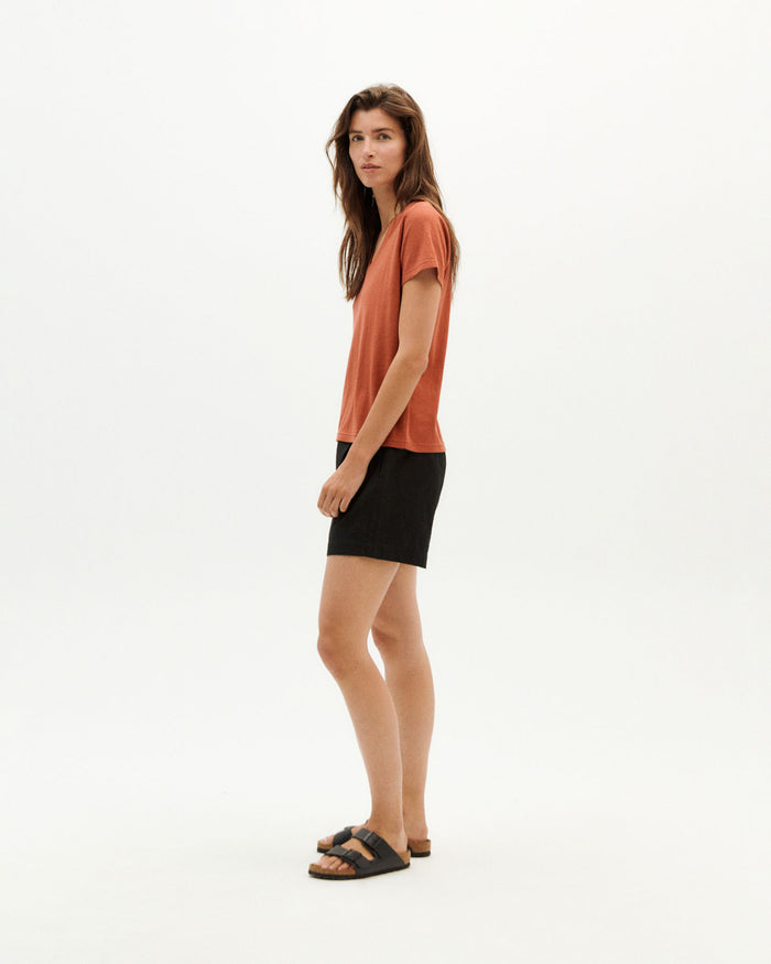 Thinking Mu Camiseta Ligera Roja Hemp Clavel