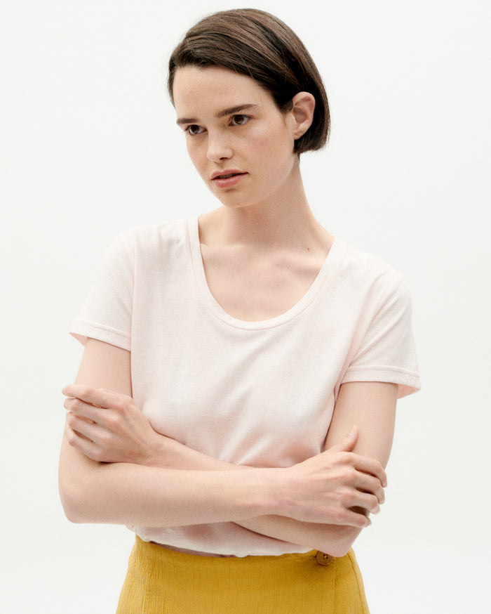 Thinking Mu Camiseta Ligera Rosa Claro Hemp Regina