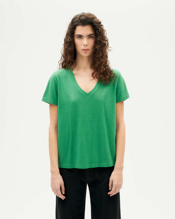 Thinking Mu Camiseta Ligera Verde Hemp Clavel
