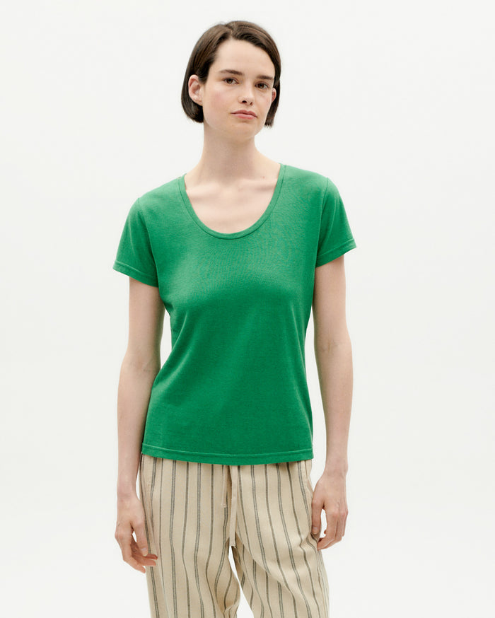Thinking Mu Camiseta Ligera Verde Hemp Regina