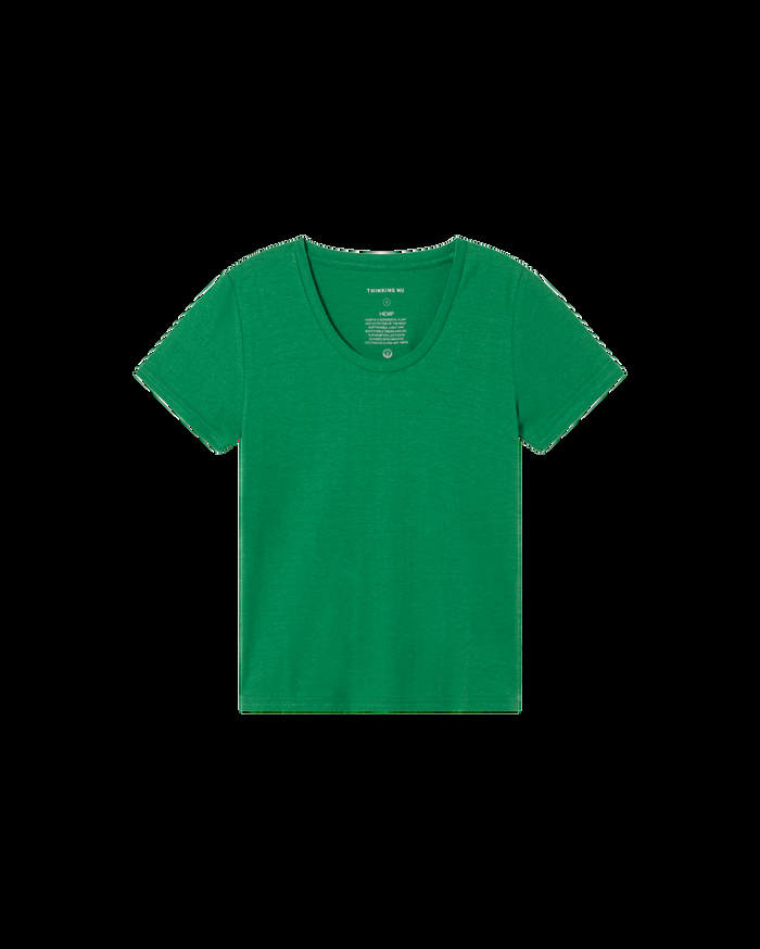 thinking mu Camiseta ligera verde hemp Regina