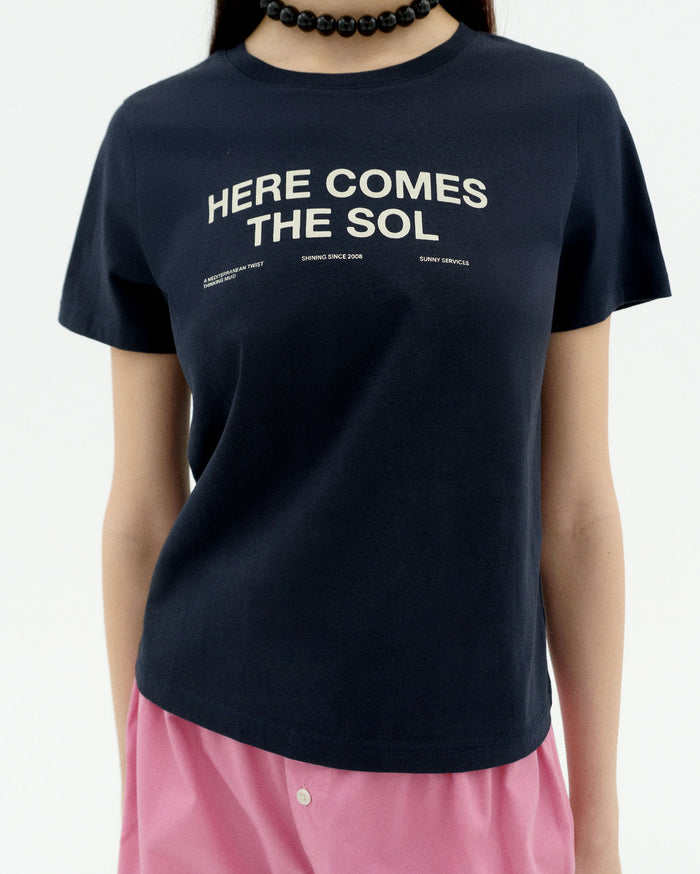 Thinking Mu Camiseta Navy Classic Sol Ida