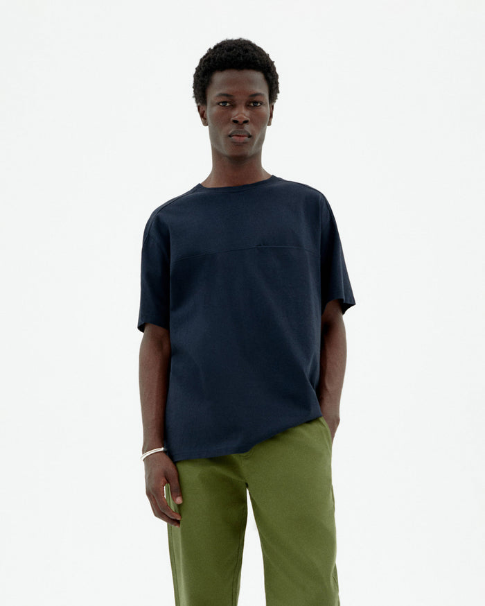 thinking mu Camiseta navy Hank