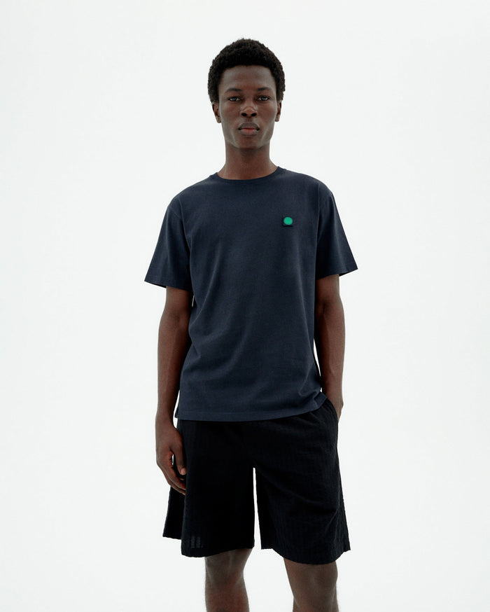 thinking mu Camiseta navy sol espalda verde