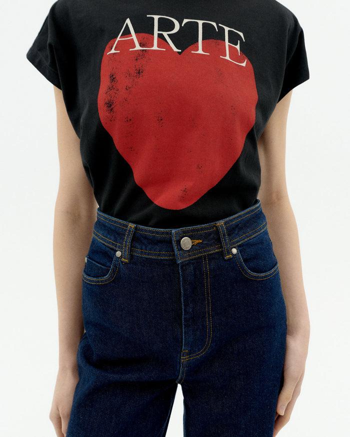 Thinking Mu Camiseta Negra Art Love Volta