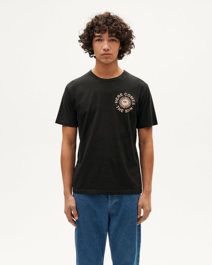 thinking mu Camiseta negra Happy sun