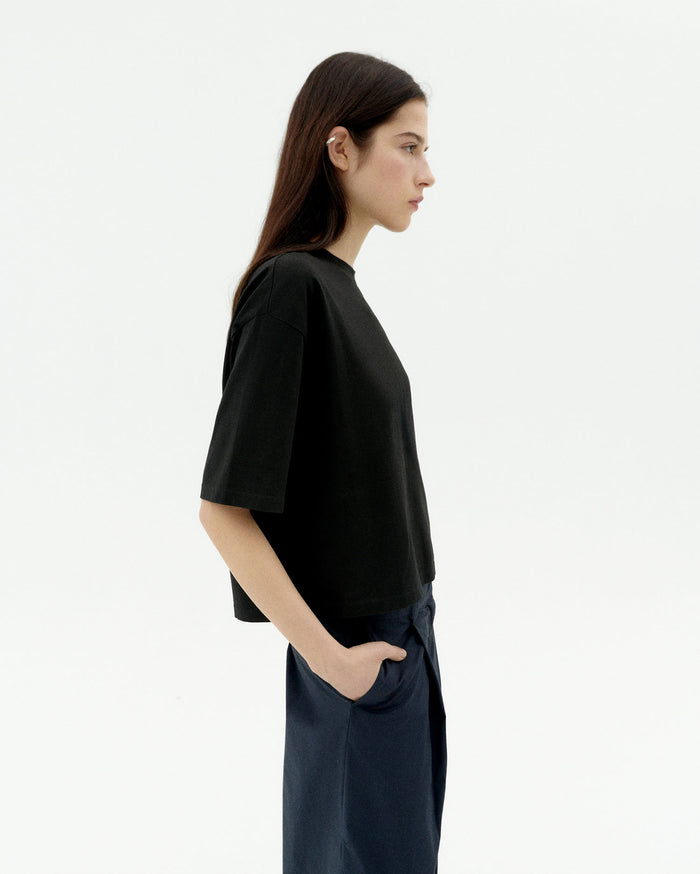 Thinking Mu Camiseta Negra Lena