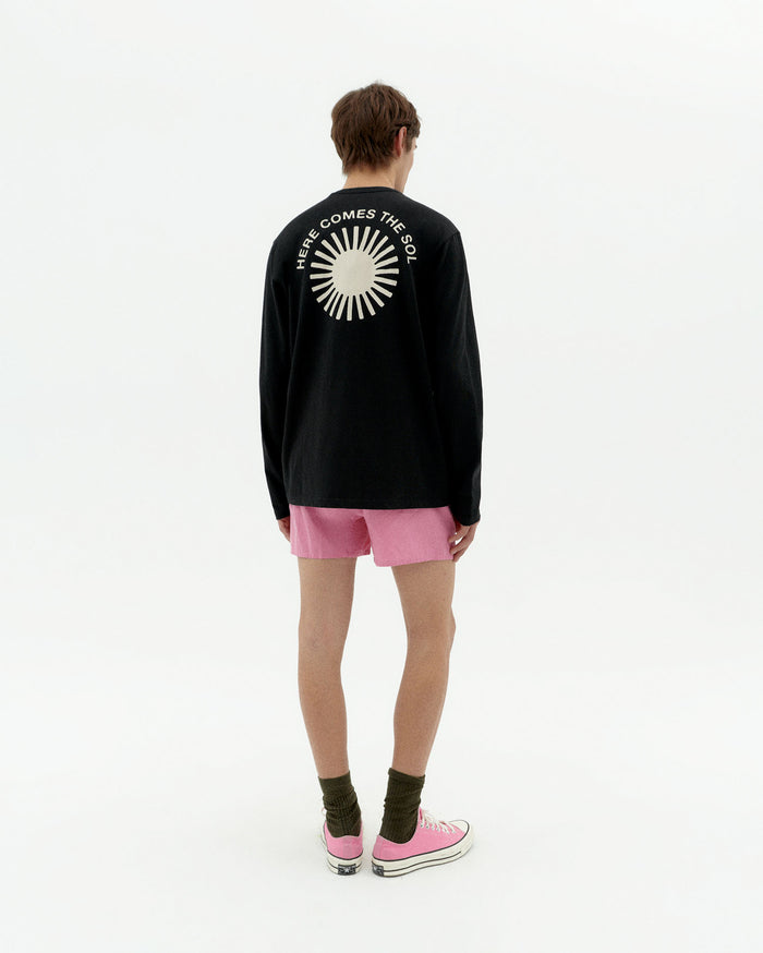 Thinking Mu Camiseta Negra Sol Retro Emilio