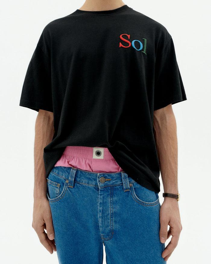 Thinking Mu Camiseta Negra Sol Type Aaron