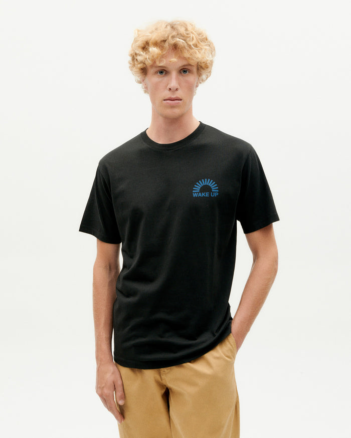 Thinking Mu Camiseta Negra Wake Up