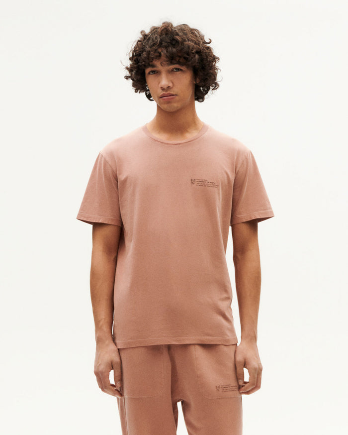 thinking mu Camiseta Tierra tinte natural hombre