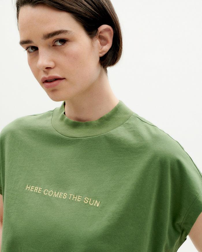 Thinking Mu Camiseta Verde Here Comes The Sun