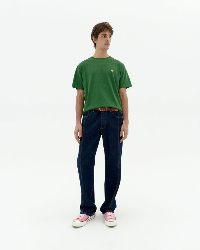 Thinking Mu Camiseta Verde Sol Espalda Amarillo