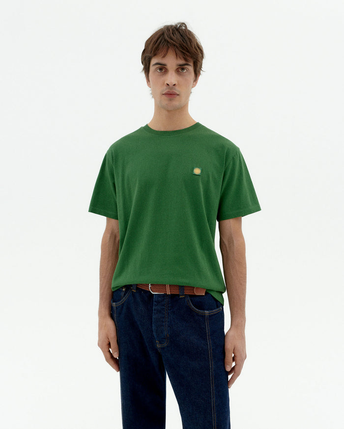 Thinking Mu Camiseta Verde Sol Espalda Amarillo