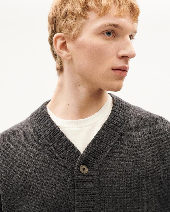 Thinking Mu Cárdigan Gris Lana Nico