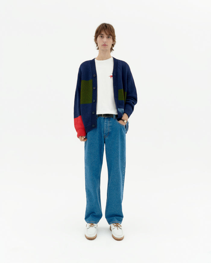 Thinking Mu Cárdigan Navy Punto Nico