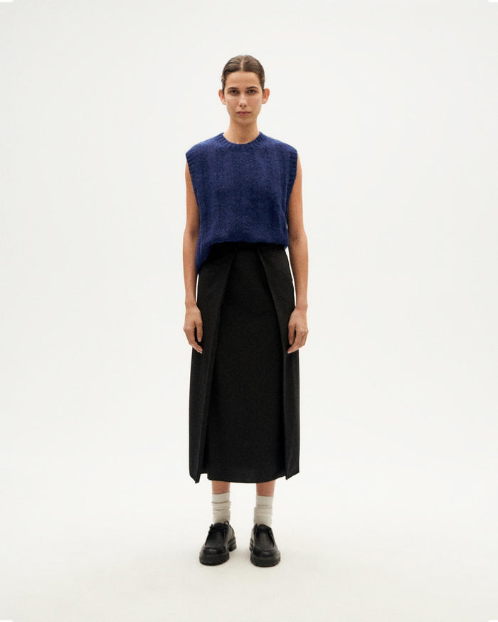 Thinking Mu Chaleco Azul Lana Alpaca Kelly