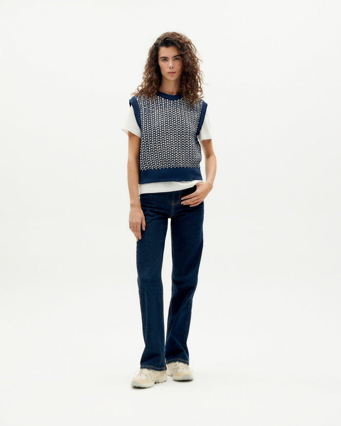 Thinking Mu Chaleco Azul Punto Aria