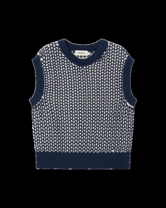 thinking mu Chaleco azul punto Aria