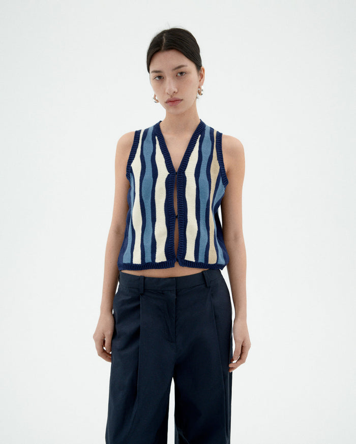 thinking mu Chaleco multicolor punto Robbie