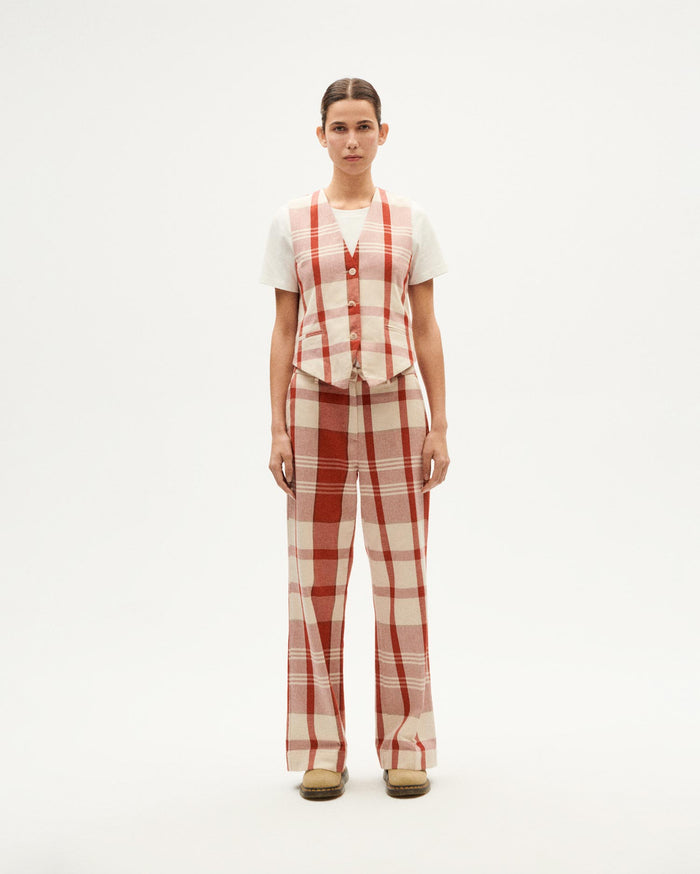 Thinking Mu Chaleco Rojo Cuadros Picnic Edith