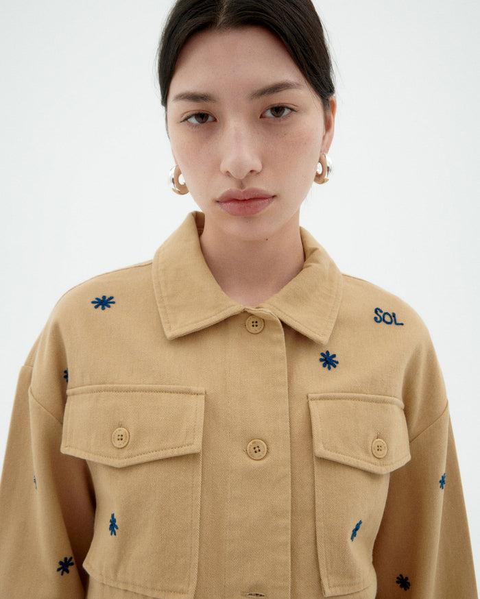 Thinking Mu Chaqueta Beige Sol Chain Frans