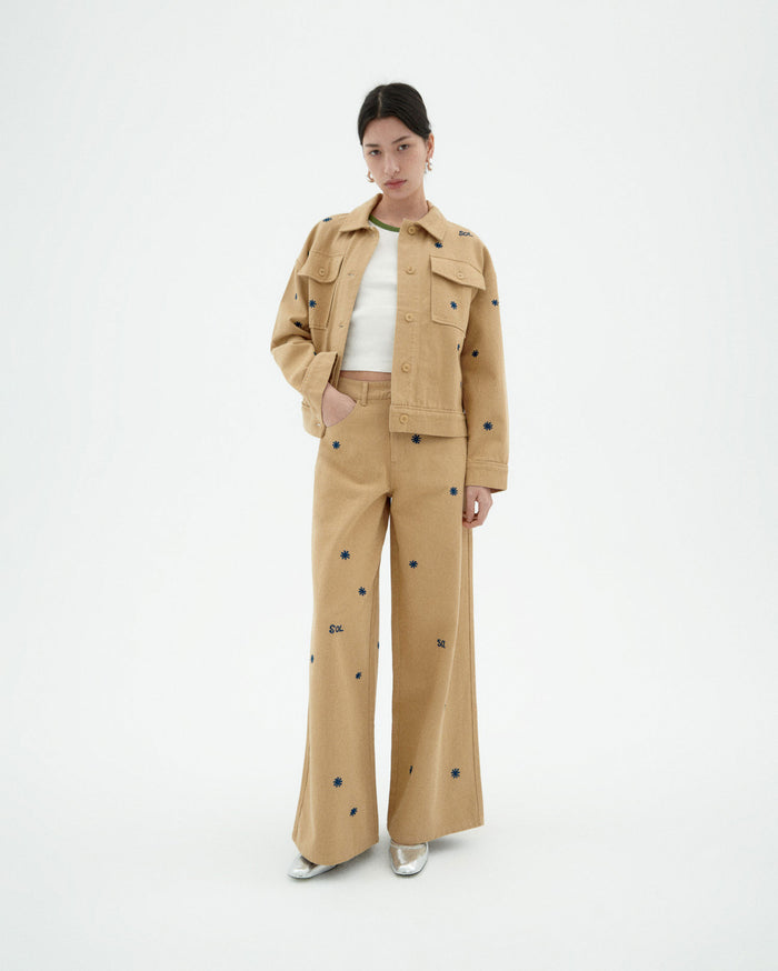 Thinking Mu Chaqueta Beige Sol Chain Frans