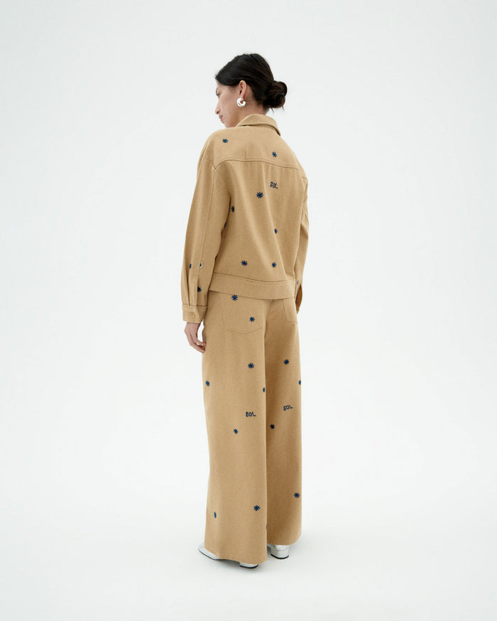 Thinking Mu Chaqueta Beige Sol Chain Frans