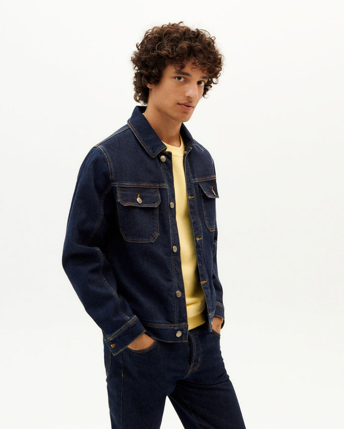 Thinking Mu Chaqueta Dark Clean Denim Odonata