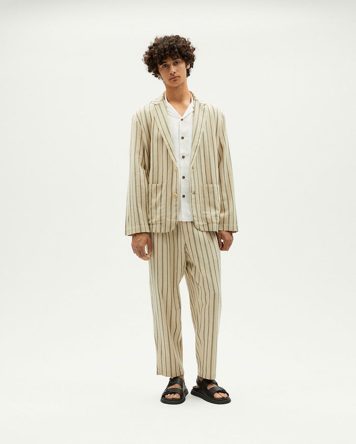 Thinking Mu Chaqueta Gris Rayas Astor